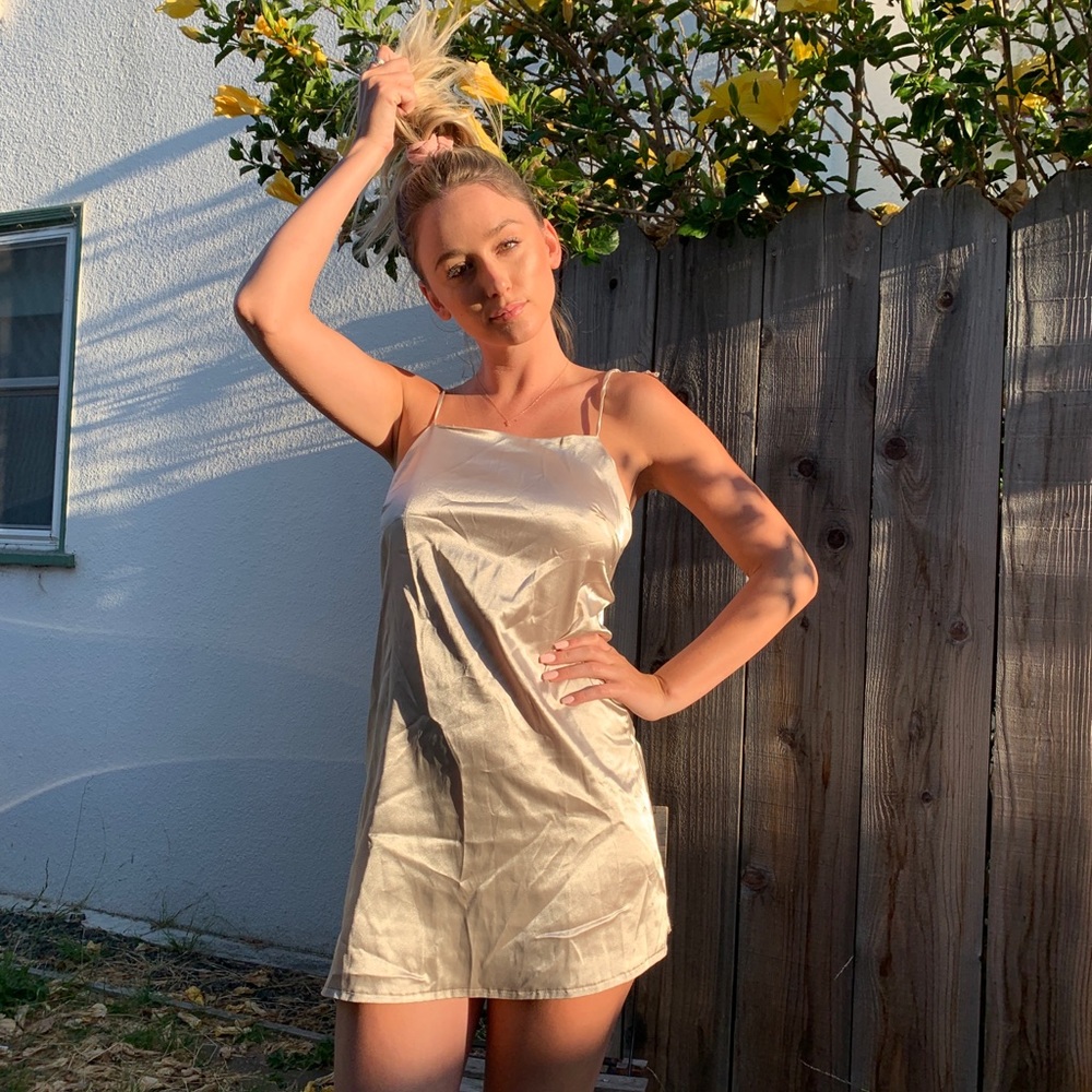 Satin mini dress